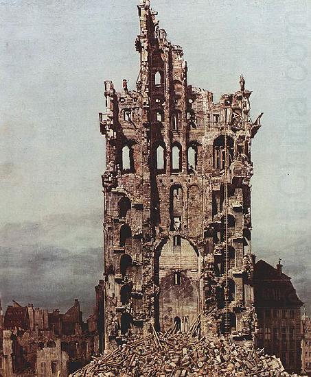 Bernardo Bellotto Ansicht von Dresden, Die Ruine der Kreuzkirche, von Osten aus gesehen china oil painting image